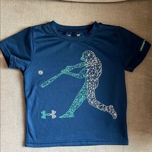 Under Armour Navy T-Shirt with Geometric Baseball Design